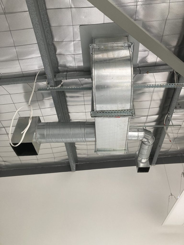 Neat sheet-metal ductwork for a Melbourne air conditioning installation