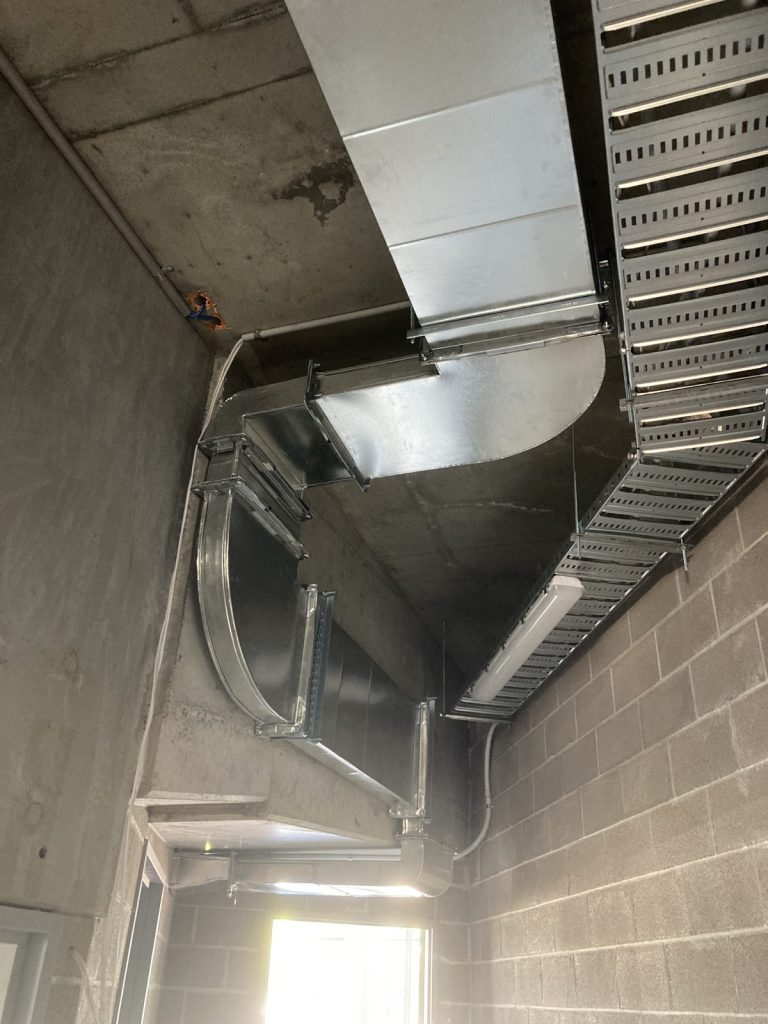 Sheet-metal duct transition for a ducted air conditioning system, our workmanship